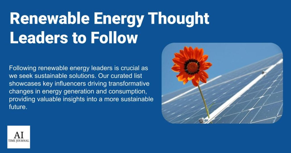 25 Renewable Vitality Thought Leaders to Observe in 2024 – AI Time Journal – Synthetic Intelligence, Automation, Work and Business 25 Renewable Vitality Thought Leaders to Observe in 2024 – AI Time Journal – Synthetic Intelligence, Automation, Work and Business